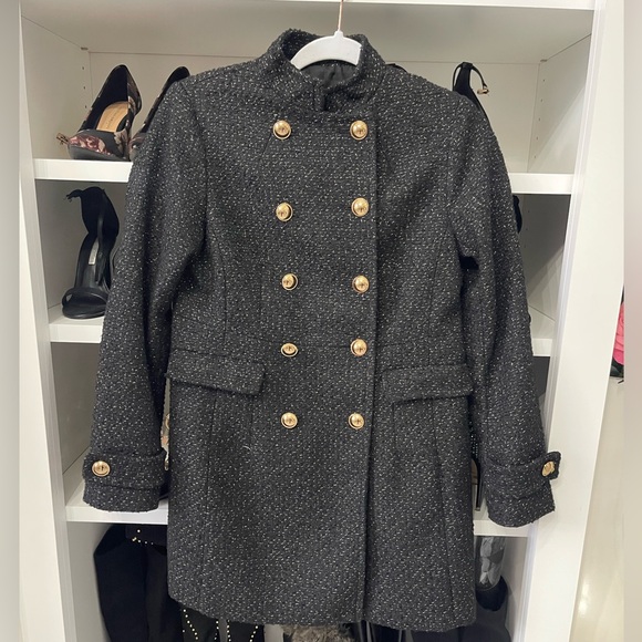NWT Ann Taylor Double Breasted Tweed Military Coat
Size XS Petite - Picture 9 of 15